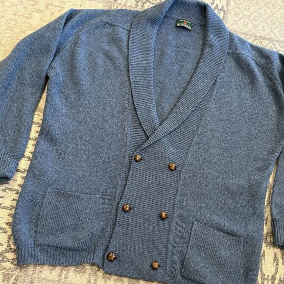 The Scotch House Men’s CARDIGAN Collar 100% Lambswool MADE IN SCOTLAND L XL - Picture 3 of 11
